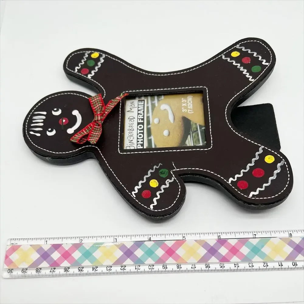 Decorated Gingerbread Man 3x3 Photo Picture Frame